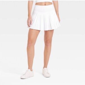 All in Motion White Pleated Skirt Athletic Tennis Skirt – Size L NWT